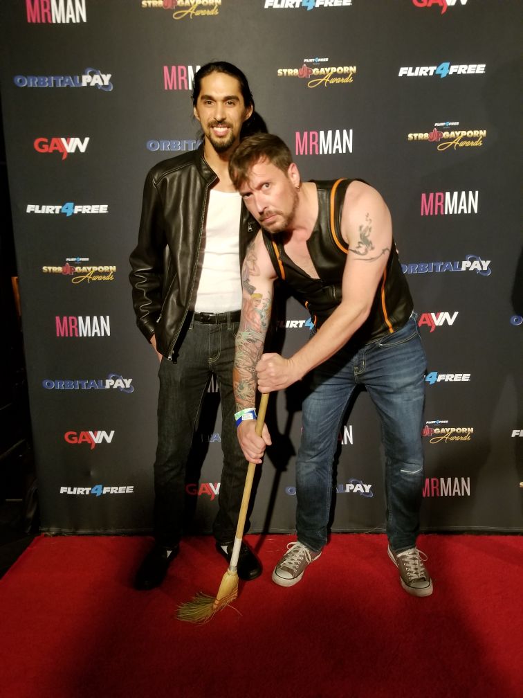 Maxx Stoner Supervises As Alternadudes Sweep Up After The Red Carpet 